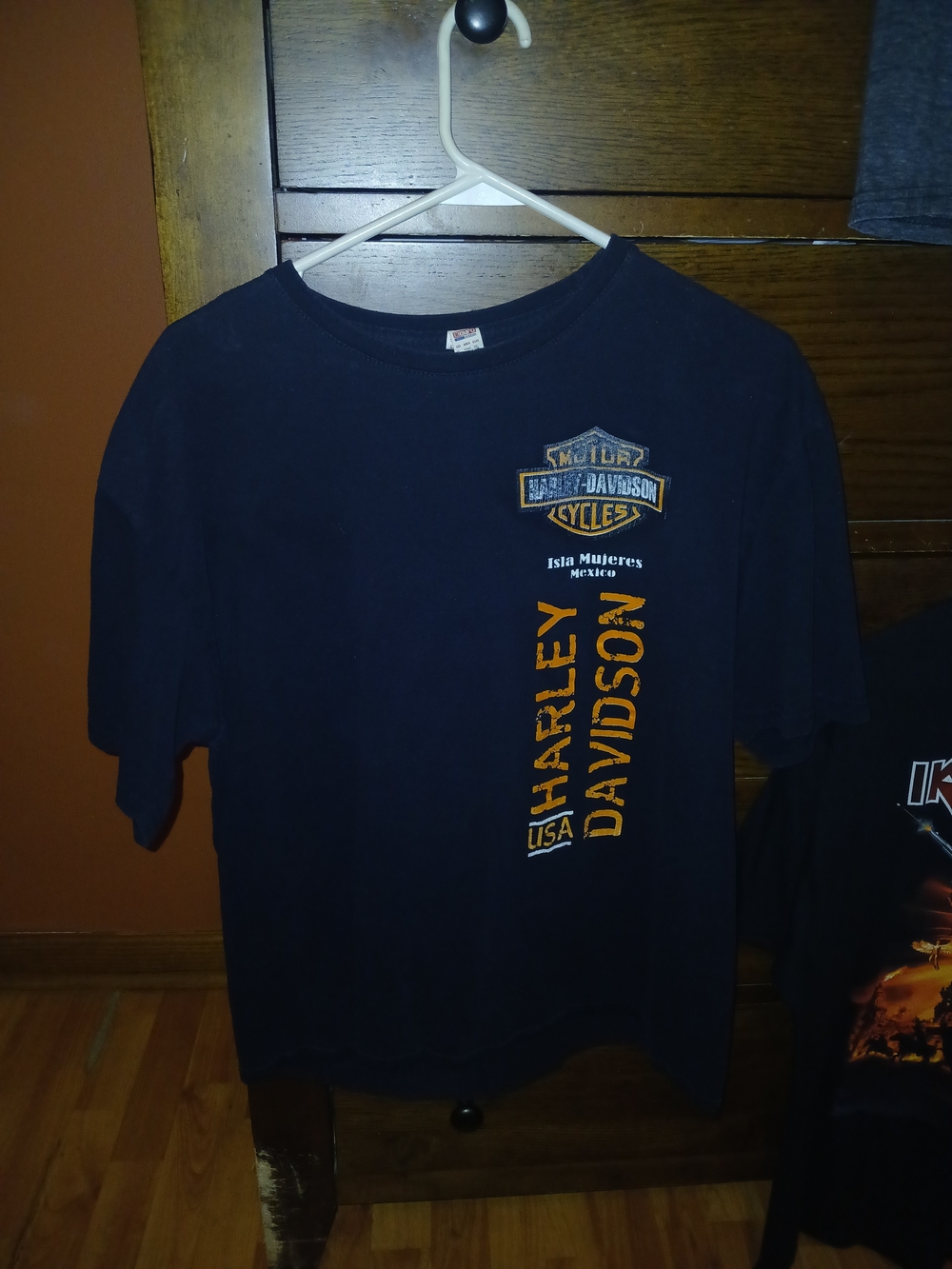 Harley-Davidson Black T-Shirt with Orange Logo